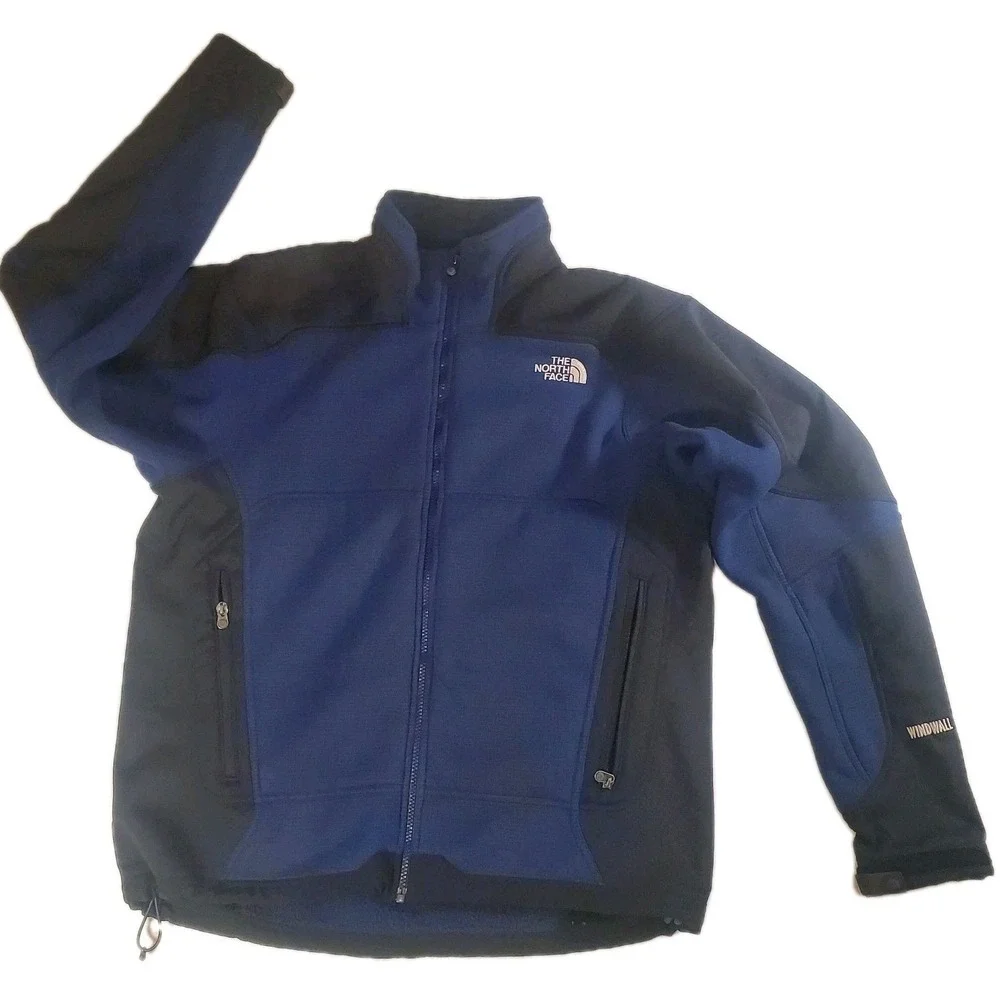 THE NORTH FACE WINDWALL MENS Large KNIT Polartec FLEECE SOFT SHELL‎ Full Zip